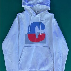 Nike White and Blue Chicago Sweater